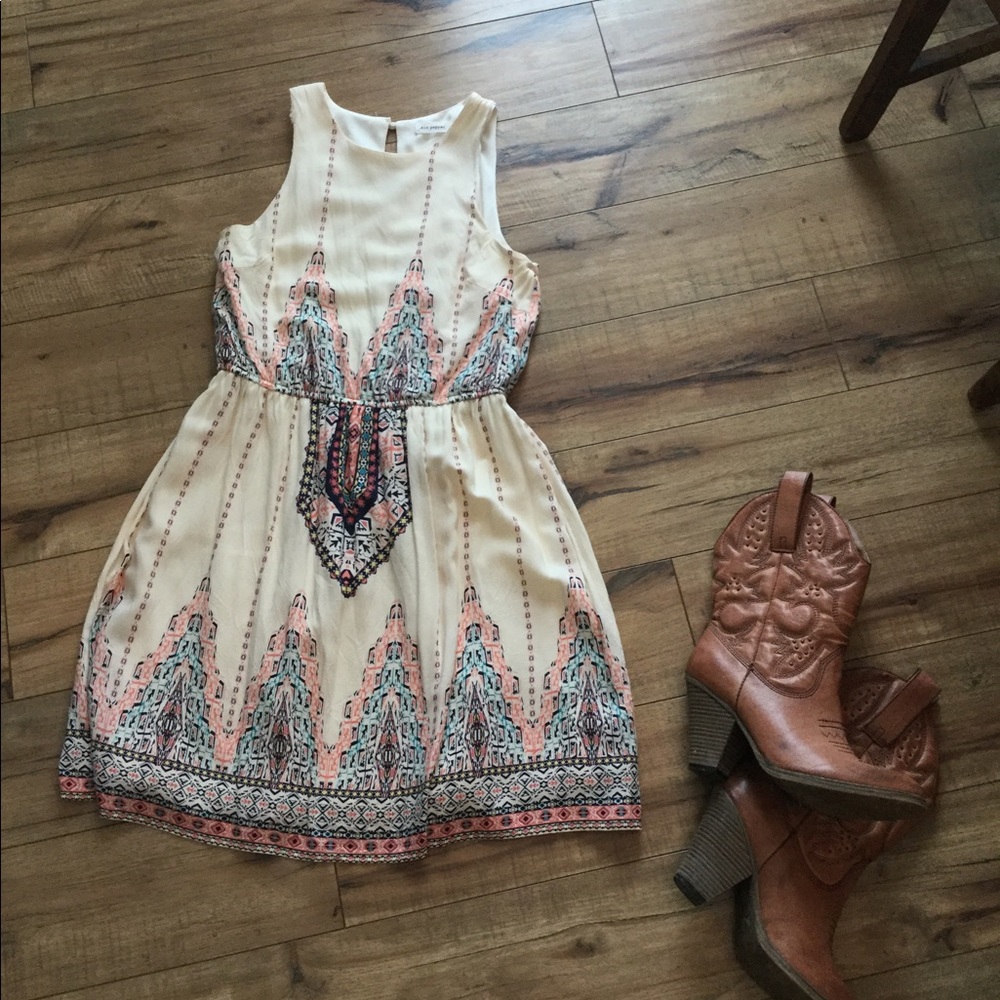 Aztec print summer dress